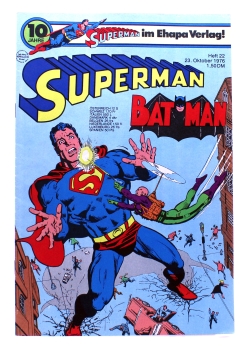 DC Comics Superman Batman Comic Nr. 22 (1976): Zwei Meter fünfzig...und wachse immer noch! von Ehapa